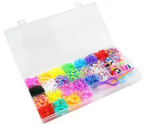 1500 stück 32-grid-gummibänder-set, kinder-drucker-armband für diy-gewebe-maschine, handgemachte kinderspielzeuge