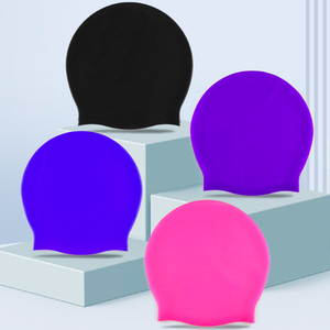 Gorros de Natación de Silicona Duraderos y Flexibles de Alta Calidad y Bajo MOQ <span class=keywords><strong>para</strong></span> Adultos, Hombres y Mujeres con Cabello Largo - Product Image 3