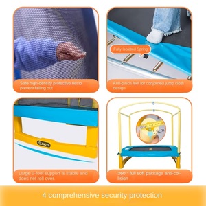 <span class=keywords><strong>Mini</strong></span> trong nhà nhảy giường hình chữ nhật Toddler <span class=keywords><strong>Trampoline</strong></span> với đu và Slide bảo vệ Net thép không gỉ 6.5ft - Product Image 5