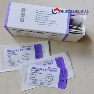Suturas Quirúrgicas Desechables Estériles al por Mayor, Suturas <span class=keywords><strong>Absorbibles</strong></span> de Poliglactina 910 (PGLA) con Aguja <span class=keywords><strong>para</strong></span> Uso en Cirugía - Product Image 6