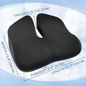 Coussin de siège de fauteuil roulant ergonomique à contour ergonomique qui soulage la pression et l'inconfort causés par une longue séance assise - Product Image 2