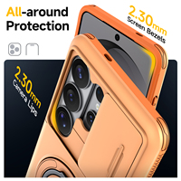 Samsung S26 Ultra Telefoonhoesje Kaarthouder S25 S24 S23 Ultra Cover TPU PC Stootbestendig Schuif Camera Stand Achterkant Cover Groothandel