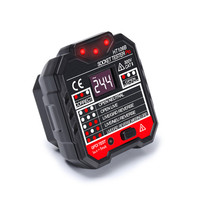 Testeur de tension électrique professionnel Habotest HT106, testeur de prise à 3 broches, test RCD, affichage analogique et numérique, 48-250V
