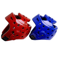 Casque de Taekwondo Unisexe Écologique Rouge et Bleu pour Arts Martiaux Jiahong Th01