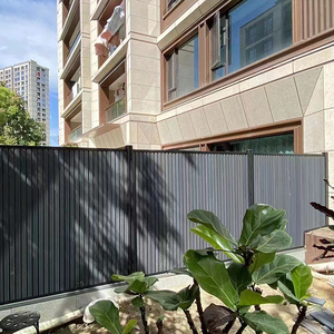 Ensemble complet de clôture en plastique composite en bois de Chine avec poteaux WPC clôture murale panneau cannelé faisceau d'extrusion de granules composites - Product Image 4