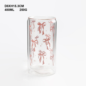 Bán Buôn Tùy Chỉnh Cá Nhân In Nhiệt Độ Cao <span class=keywords><strong>Cup</strong></span> Với Nắp Và Rơm Thủy Tinh Có Thể Valentine Màu Hồng Cung Thủy Tinh Có Thể <span class=keywords><strong>Cup</strong></span> - Product Image 2