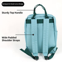 Sac à dos convertible pour ordinateur portable en PU 600D, sac fourre-tout léger pour l'école et l'université avec bretelles rembourrées et poches latérales