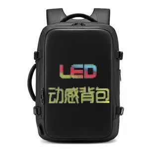 Ransel Led pintar personalisasi kualitas tinggi ransel Hari uniseks poliester dengan tas tahan air layar mode