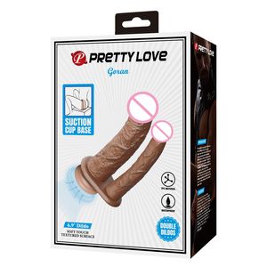Jouet sexuel pour adultes PRETTY <span class=keywords><strong>LOVE</strong></span>, double gode réaliste en TPE avec ventouse, jouets sexuels pour la masturbation féminine - Product Image 6