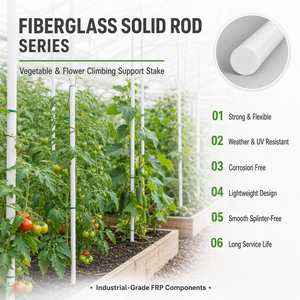 High Quality Fiberglass Solid Rods FRP GRP Vegetable Flower Climbing Stakes Long Lasting Garden Greenhouse Flower Support <strong>Stand</strong> - Product Image 1