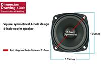 Haut-parleur compact à large bande de fréquences LS ZHL-T401 de 4 pouces, 30W/60W, 4,0 ohms, en métal, sensibilité 98 dB, réponse en fréquence pour usage commercial