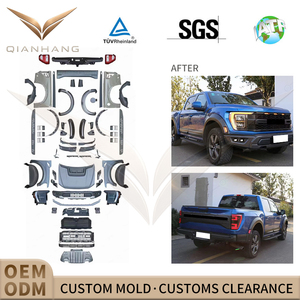 Kit de conversion de pare-chocs avant compatible avec le pick-up F150 2015-2020, transforme en style <span class=keywords><strong>Raptor</strong></span> 2021-<span class=keywords><strong>2023</strong></span>, calandre, capot et ailes - Product Image 2