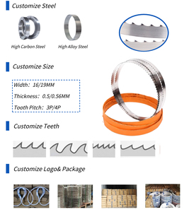 Lame de scie à ruban sur mesure OEM de qualité alimentaire en acier à haute teneur en carbone avec dents trempées pour machine de découpe de viande et d'os congelés pour <span class=keywords><strong>boucherie</strong></span> commerciale - Product Image 3