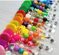 Cuentas de silicona redondas de 15 mm al por mayor, de grado alimenticio, mordedor para bebés, multicolor, sueltas, blandas y masticables para la fabricación de bolígrafos