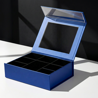 Boîtes de bonbons au chocolat de luxe, emballages de biscuits aux noix, boîtes à bonbons avec séparateurs, couvercle à fermeture magnétique, boîte cadeau avec fenêtre transparente