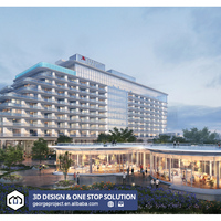 Projet d'hôtel à Bali Architecture 3d Design d'hôtel Design de maison Mansion de luxe Design d'intérieur de bureau moderne