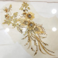 Paillettes décoratives faites à la main 3d broderie florale dentelle Applique pour robes de soirée LT2572A