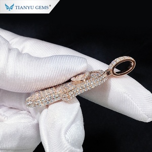 สร้อยคอเพชรโมอิสสีโรสโกลด์พร้อมจี้เพชรรูปมือ TYP19 - Product Image 6