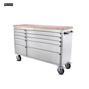 Hyxion Rubber Wood Top <strong>Tools</strong> Steel Metal Work <strong>Bench</strong> With Drawers Cabinet Drawer Chest Wheel <strong>Tool</strong> Cart With Garage <strong>Tools</strong> - Product Image 3