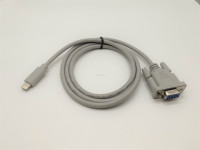 Cable de transmisión de datos adaptador D-sub a tipo C de 9 pines para equipos de telecomunicaciones Cable de transmisión de datos gris
