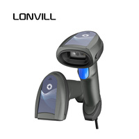 Escáner de Código de Barras Inalámbrico y con Cable LONVILL, Interfaz USB RS232, OCR, Portátil, para Lectura de Pasaportes
