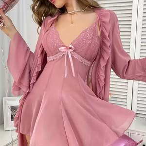 SFY4117 Ladies Sexy Transparent Nightwear Transparent Silk Backless <b>Lingerie</b> Mesh Inverted V-shaped <b>Skirt</b> - Product Image 1