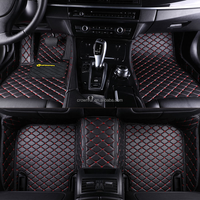 Tapis de sol de voiture personnalisés en cuir PVC imperméable antidérapant 5D pour Toyota/Honda/BMW