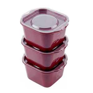 Ele-Gate Plastic Food Containers 280ml <b>Microwave</b> Safe <b>Set</b> of 3 - Product Image 2