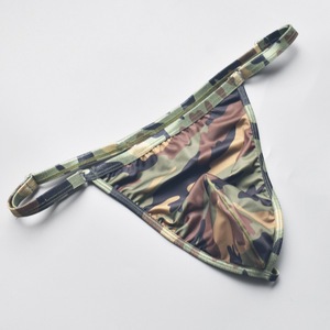 Slip pour <span class=keywords><strong>homme</strong></span> sportif, camouflage, taille basse, taille ajustable, boucle amusante, polyester, séchage rapide, respirant, T - Product Image 6
