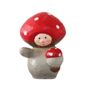 ของตกแต่งไม้บาสวูดแกะสลักลายเห็ด ซีรีส์ Aoki Fan Homophonic ของขวัญวันเกิดแนวสร้างสรรค์ ของตกแต่งบ้านจากประเทศจีน - Product Image 5