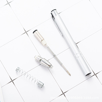 Stylo bille en métal Longorgeous Led Light up Tip Napier avec logo gravé au laser personnalisé - Largeur d'écriture de 1,0 mm - Stylo cadeau