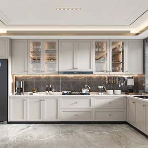Water Resistant Kitchen <b>Cabinet</b> Shaker Style Wholesale Pvc Door Pakistan <b>Wood</b> Solid Oak Design Green Kitchen <b>Cabinets</b> - Product Image 3