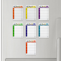 Planificateur de repas hebdomadaire décoratif Art Déco A4 A5, magnétique pour réfrigérateur, effaçable à sec, mobile, sans colle, pour la famille, la maison, le bureau, l'école