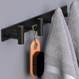 <span class=keywords><strong>Porte</strong></span>-manteau <span class=keywords><strong>mural</strong></span> en acier inoxydable pour salle de bain, avec 4 crochets pour serviettes et chapeaux - Product Image 2