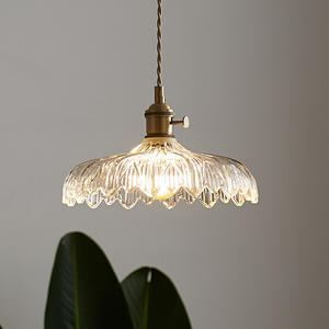 Lámpara Colgante LED Moderna Minimalista de Cobre, Tamaño Mediano, Altura Ajustable, Lámpara de Cristal de Lujo para Dormitorio, Cafetería, Pasillo - Product Image 5