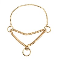 Collier Martingale Classique en Cuivre Massif Écologique Réglable pour Chien, Chaîne Serpent, Taille et Logo Personnalisables pour la Promenade du Chien - Vente en Gros