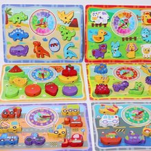 Puzzle stéréo en bois jouets enfants cognitif numérique mère fruits formes d'<span class=keywords><strong>animaux</strong></span> blocs appariés - Product Image 2