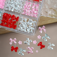 12 Grilles de Breloques Colorées en Résine pour Ongles : Nœuds Papillon, Fleurs, Perles, Strass et Pierres Précieuses – Accessoires de Décoration pour Ongles