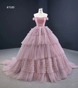 Robe de mariée moderne et sobre Jancember RSM67120 2023, modèle Little Bride, épaules dénudées - Product Image 1