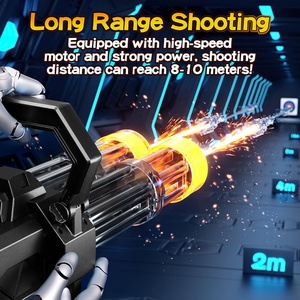 KK 2025 nouveau pistolet électrique à eau à double baril de l'usine ABS lumière rotative grand sac à dos jouet pour garçons; pistolets à eau électriques - Product Image 2