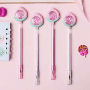 Nouveau stylo créatif <span class=keywords><strong>2022</strong></span> au design de fruits de dessin animé, mignon, pêche, pailleté, avec stylet - Product Image 2