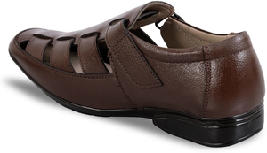 Sandalias de cuero marrón para hombre, calzado informal ultracómodo, ligero y transpirable con amortiguación suave y antideslizante - Product Image 5