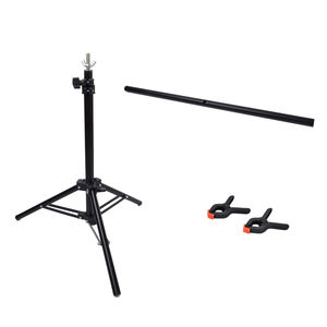 حامل نظام دعم للخلفية من بولي كلوريد الفينيل للتصوير الفوتوغرافي 68 حامل إضاءة بإطار T مع خلفيات من كلوريد البولي فينيل - Product Image 3