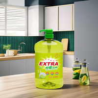 Liquide vaisselle OEM de haute qualité 1,5 L, dégraissant facile, étiquette privée personnalisable gratuite, liquide vaisselle jetable pour la cuisine