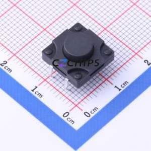 TS-KG10D-BB55F Tactile Switch Through hole Component THT,12x12mm Switch Single Pole Single Throw Round Button 2.5N Through Hole - Product Image 1