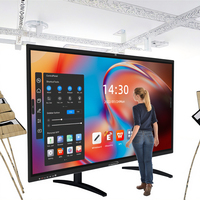 Tableau blanc interactif numérique intelligent 4K 120Hz avec écran tactile 40 points, écran plat de 75 pouces pour l'éducation en classe
