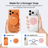 Support de téléphone magnétique en silicone à ventouse réutilisable pour la salle de sport, le miroir, la cuisine, les voyages et les accessoires de style de vie quotidien