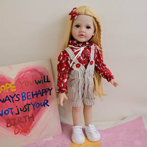 Nouveau Style 18 pouces américain fille poupées vinyle Reborn bébé poupées fille jouet réaliste nouveau-né bébé Silicone Reborn bébé <span class=keywords><strong>poupée</strong></span> pour fille - Product Image 1