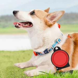 Bol de voyage automatique en silicone pour chien, pliable, double, pour nourriture et eau, pour la marche en plein air et le camping, 1 pièce - Product Image 3