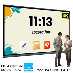 65 นิ้ว 75 นิ้ว 86 นิ้ว 98 นิ้ว 40 จุดสัมผัส สมาร์ท CE Rohs ISO กระดานอัจฉริยะสำหรับการสอน ระบบแอนดรอยด์ วินโดวส์ จอ LED LCD แบบอินเทอร์แอคทีฟ ทีวีจอแบนระบบสัมผัส - Product Image 1